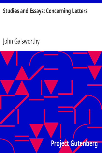 Studies and Essays: Concerning Letters cover