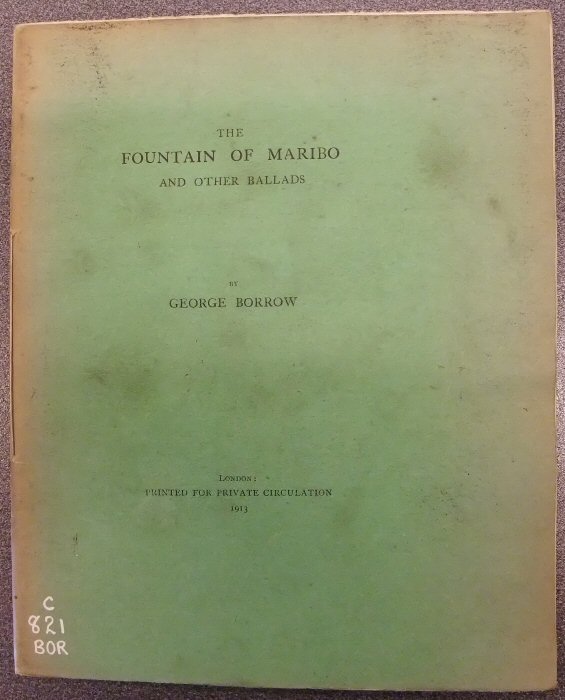 The Fountain of Maribo, and Other Ballads cover