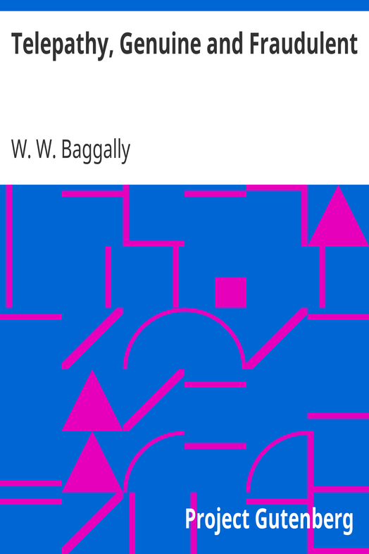 Telepathy, Genuine and Fraudulent cover
