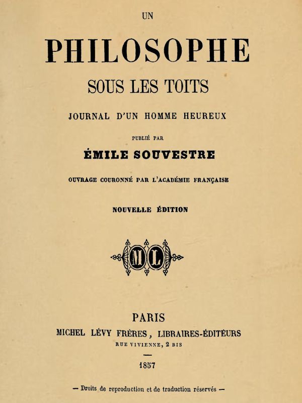 Un philosophe sous les toits cover