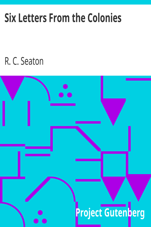 Six Letters From the Colonies cover