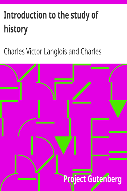 Introduction to the study of history cover
