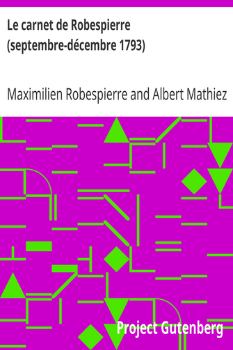 Le carnet de Robespierre (septembre-décembre 1793) cover