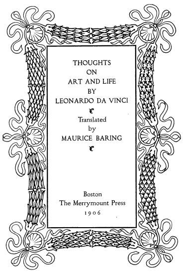 Thoughts on Art and Life cover
