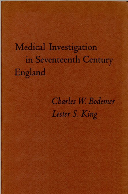 Medical investigation in seventeenth century England cover