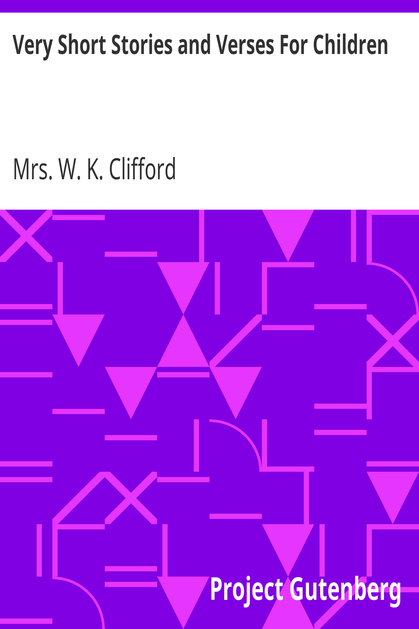 Very Short Stories and Verses For Children cover