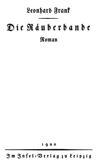 Die Räuberbande cover