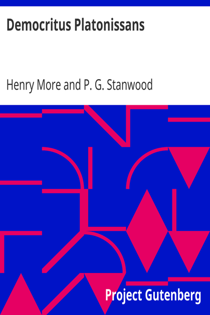 Democritus Platonissans cover