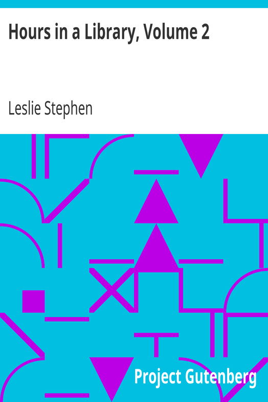 Hours in a Library, Volume 2 / New Edition, with Additions cover