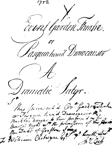 The Covent Garden Theatre, or Pasquin Turn'd Drawcansir cover