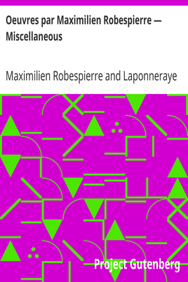 Oeuvres par Maximilien Robespierre — Miscellaneous cover