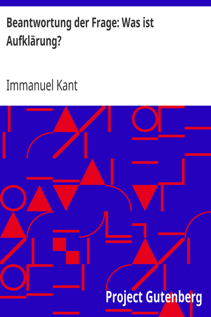 Beantwortung der Frage: Was ist Aufklärung? cover