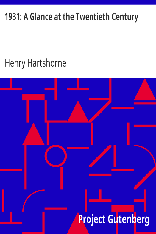1931: A Glance at the Twentieth Century cover
