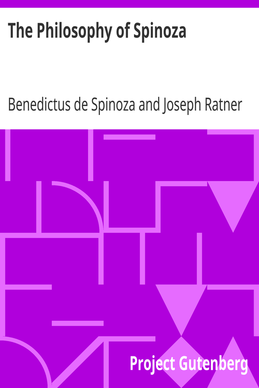 The Philosophy of Spinoza cover