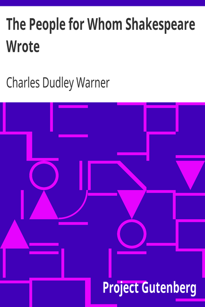 The People for Whom Shakespeare Wrote cover