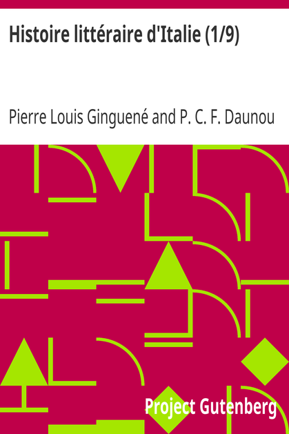 Histoire littéraire d'Italie (1/9) cover
