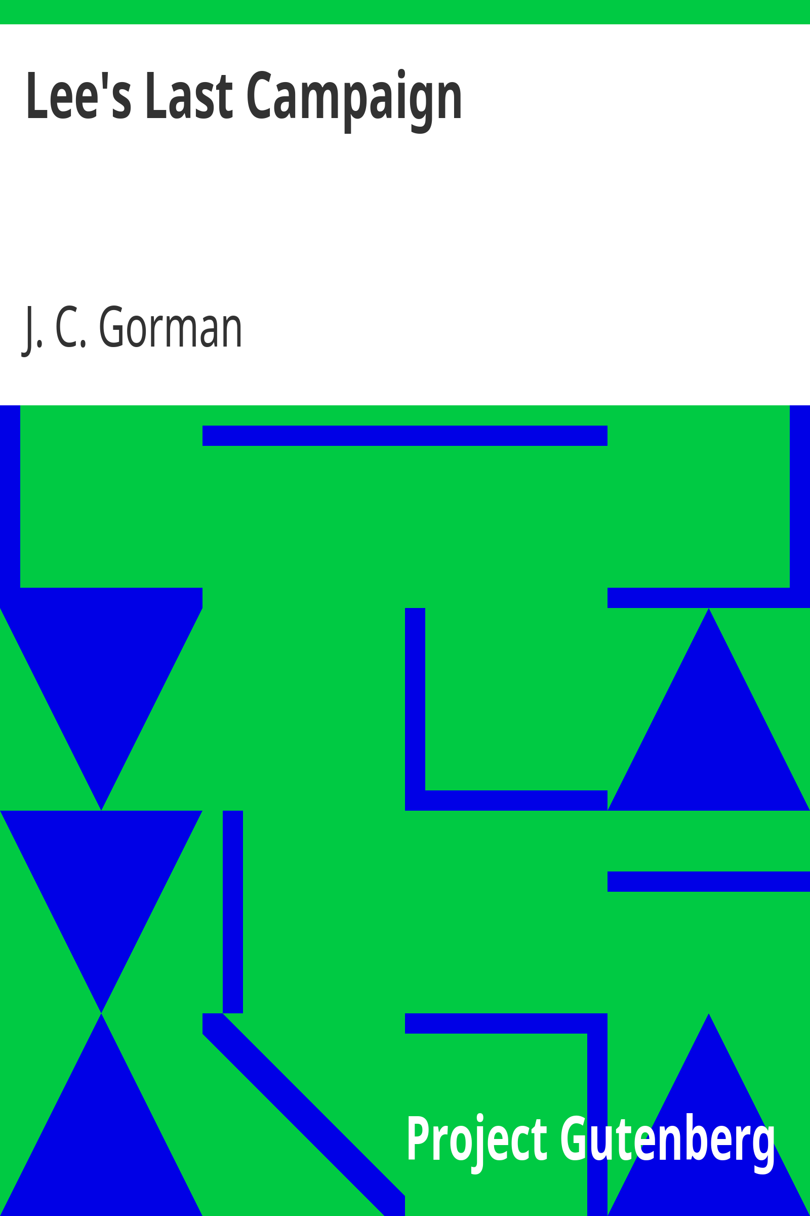 Lee's Last Campaign cover