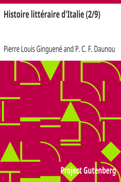 Histoire littéraire d'Italie (2/9) cover