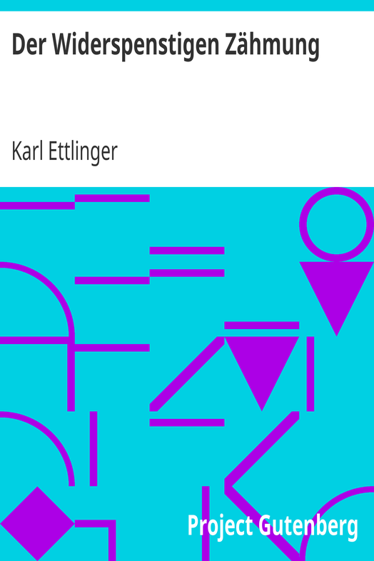 Der Widerspenstigen Zähmung cover