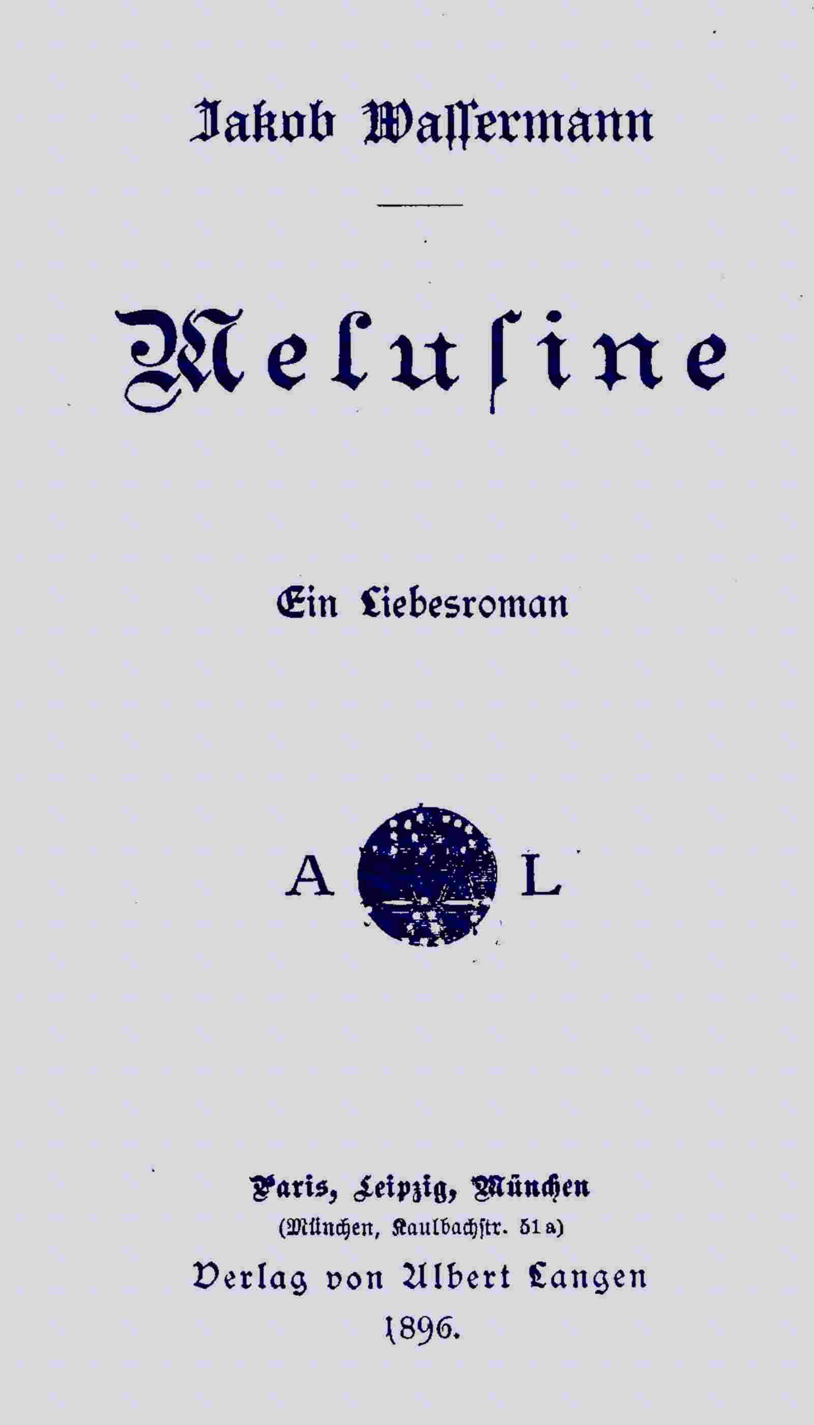 Melusine: Ein Liebesroman cover
