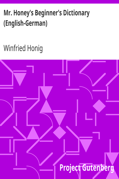 Mr. Honey's Beginner's Dictionary (English-German) cover