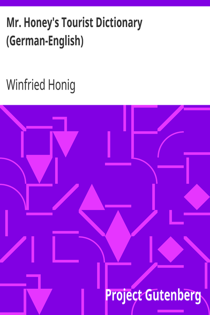 Mr. Honey's Tourist Dictionary (German-English) cover