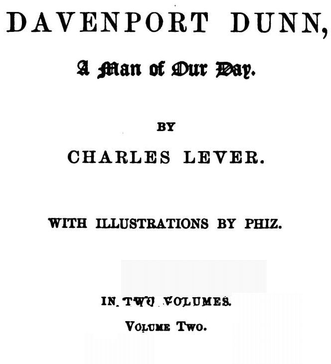 Davenport Dunn, a Man of Our Day. Volume 2 (of 2) cover