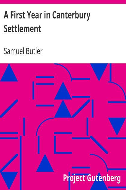 A First Year in Canterbury Settlement cover