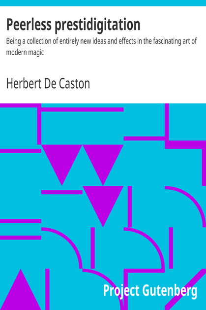 Peerless prestidigitation cover