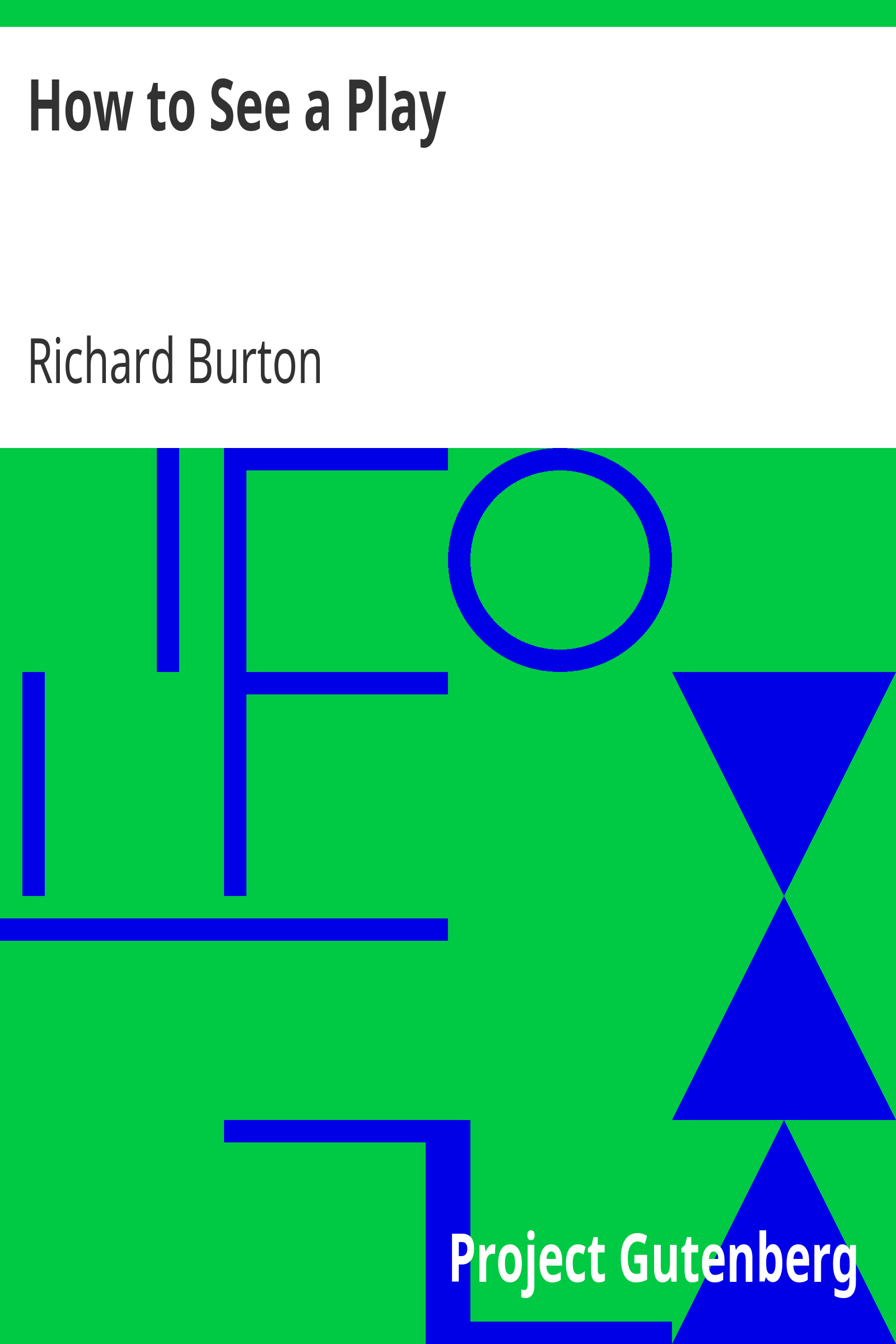 How to See a Play cover