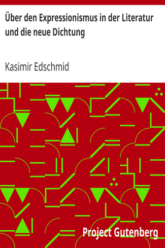 Über den Expressionismus in der Literatur und die neue Dichtung cover