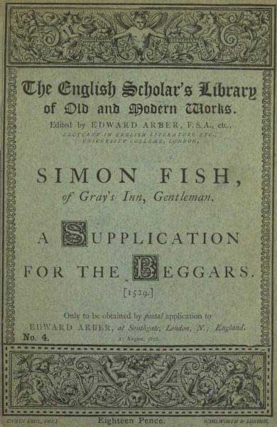 A Supplication for the Beggars cover