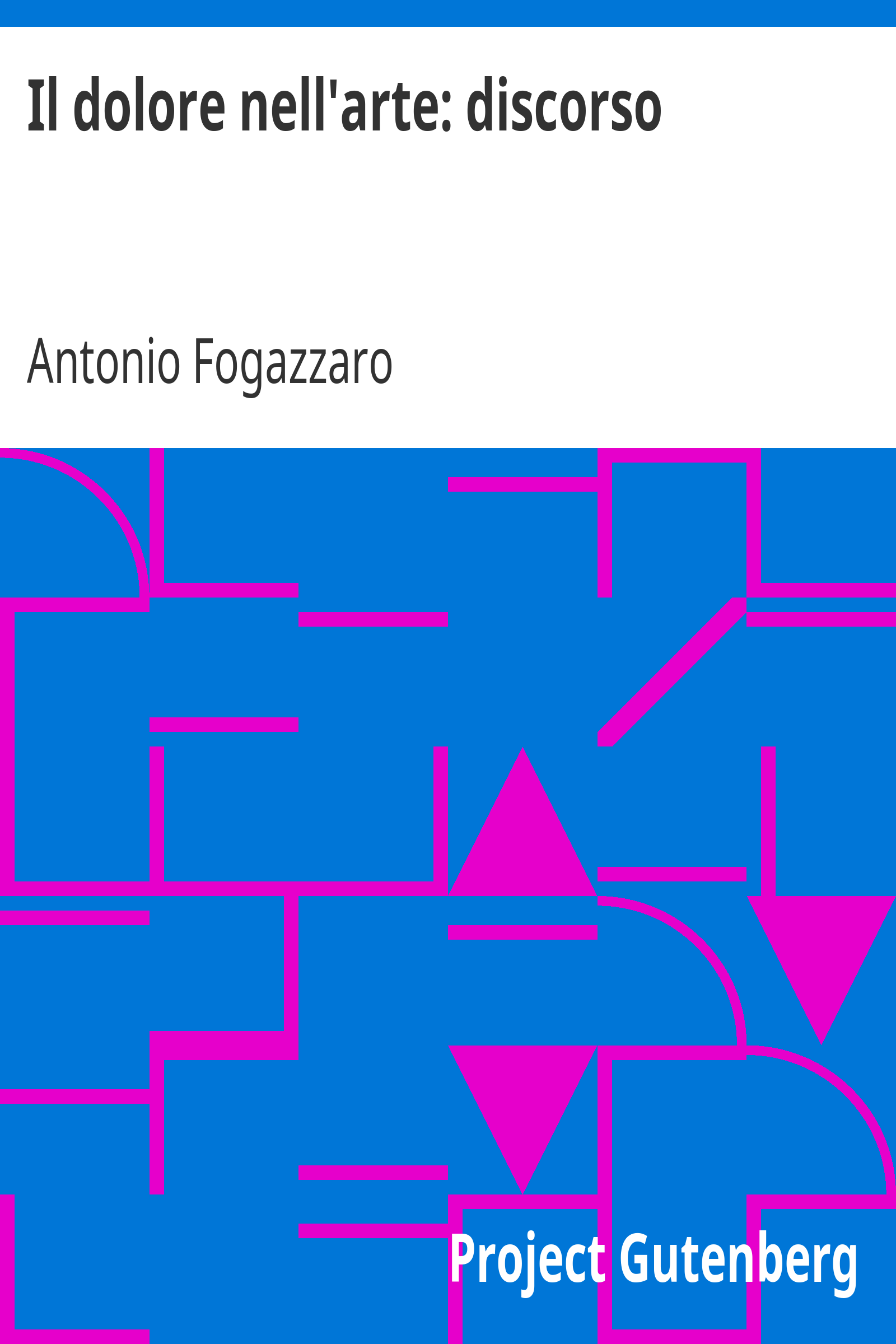 Il dolore nell'arte: discorso cover
