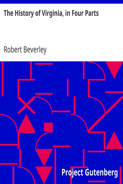 The History of Virginia, in Four Parts cover