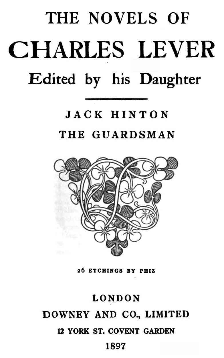 Jack Hinton: The Guardsman cover