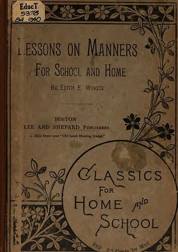 Lessons on Manners for School and Home Use cover