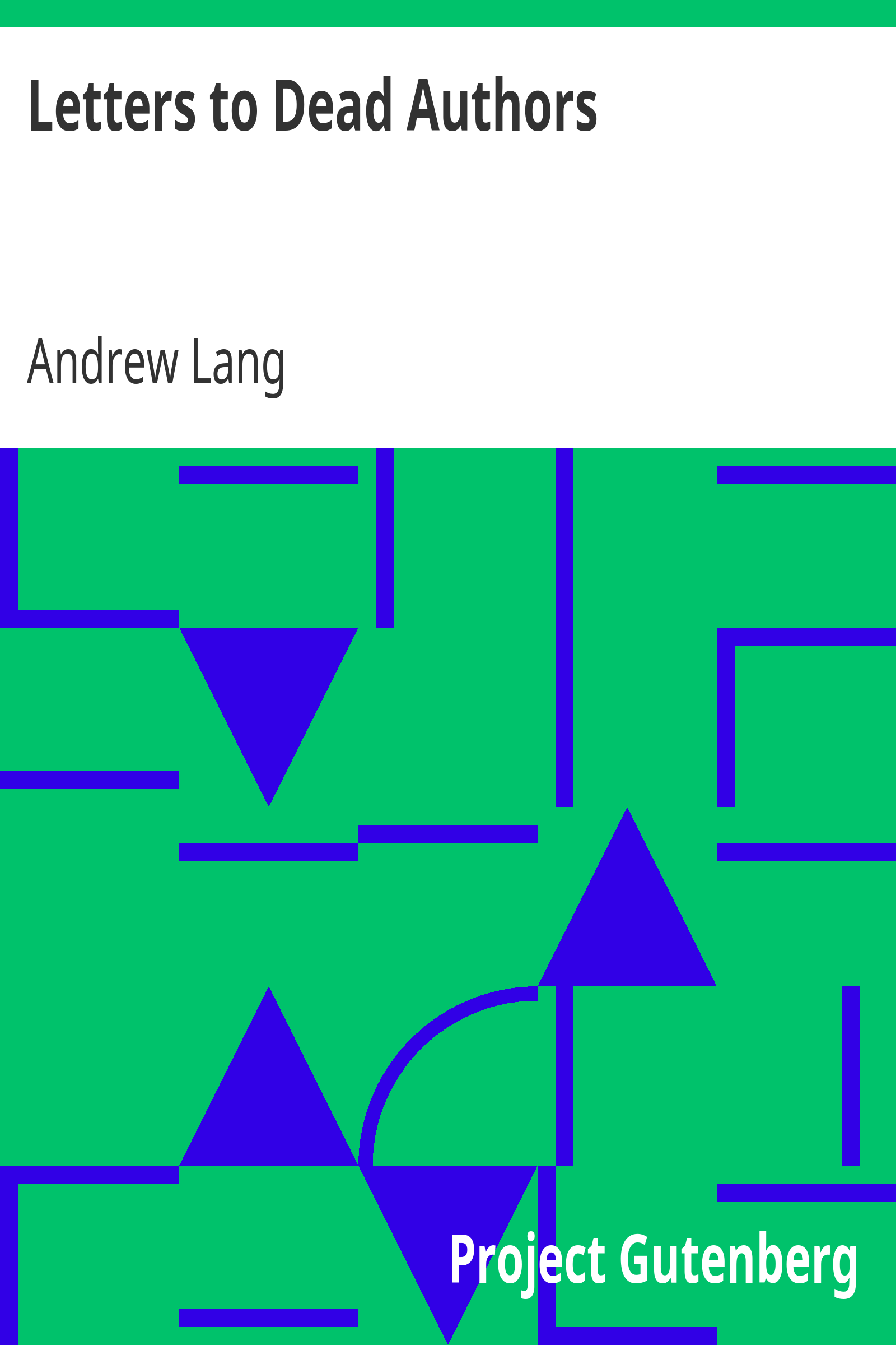 Letters to Dead Authors cover