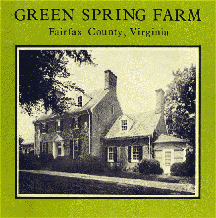 Green Spring Farm, Fairfax County, Virginia cover