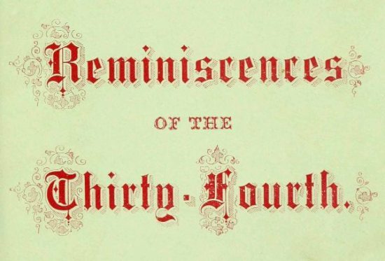 Reminiscences of the Thirty-Fourth Regiment, Mass. Vol. Infantry cover