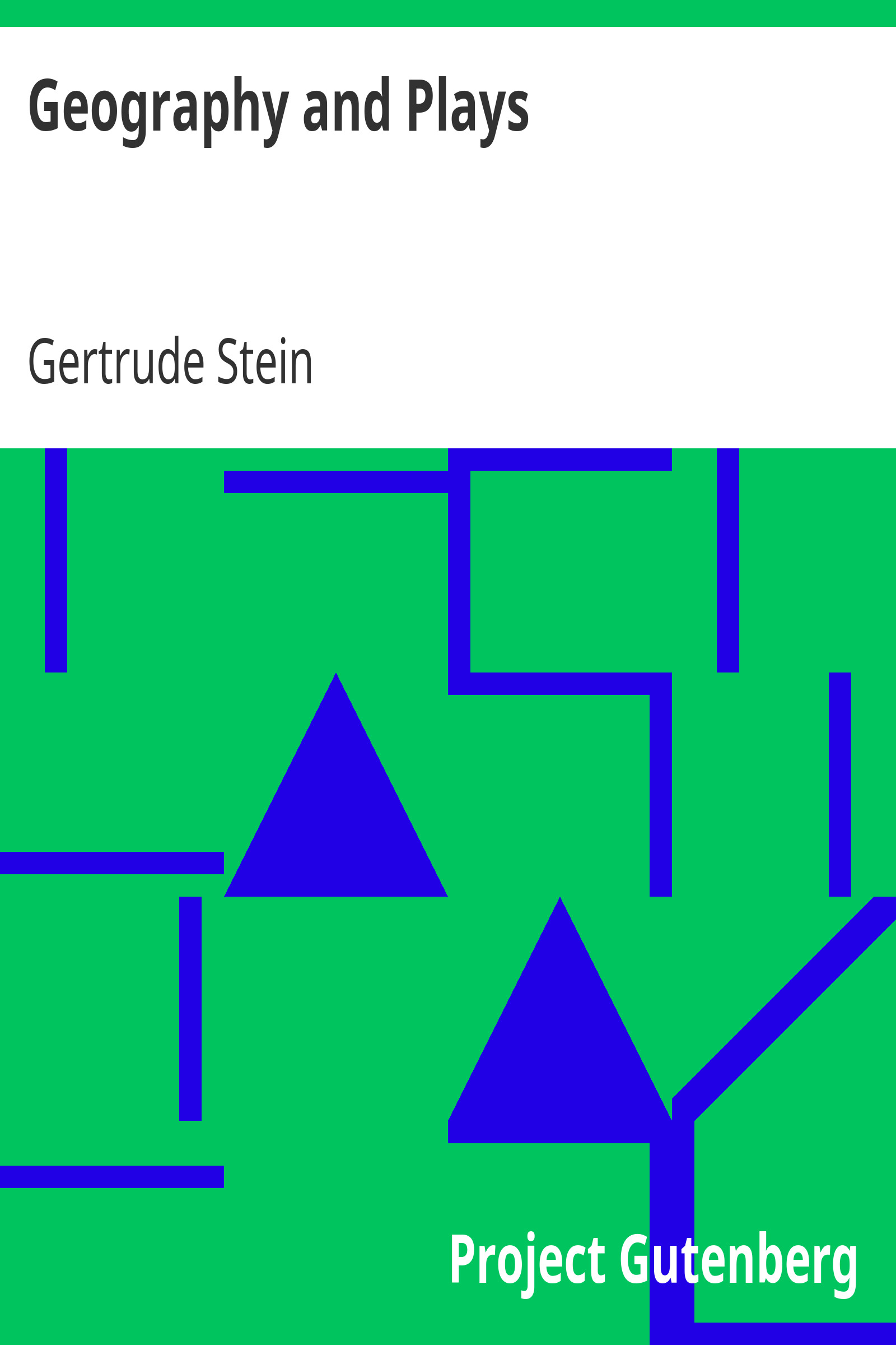 Geography and Plays cover