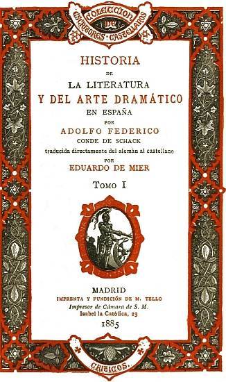 Historia de la literatura y del arte dramático en España, tomo I cover