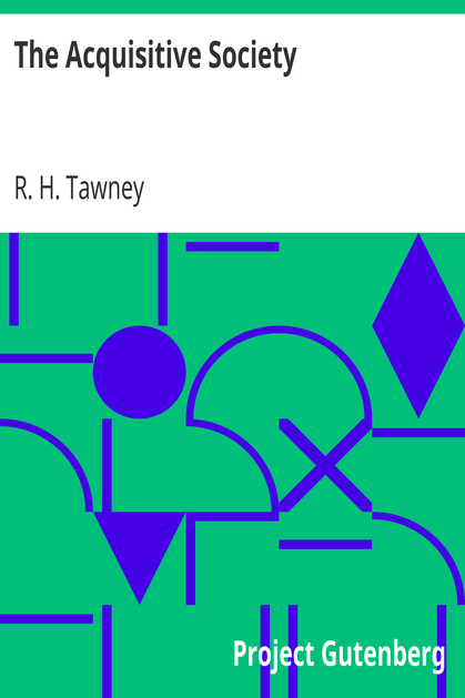 The Acquisitive Society cover