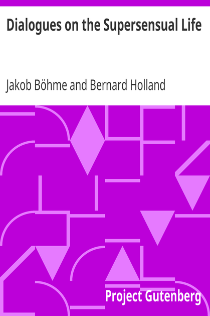 Dialogues on the Supersensual Life cover