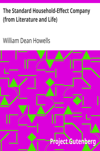 The Standard Household-Effect Company (from Literature and Life) cover