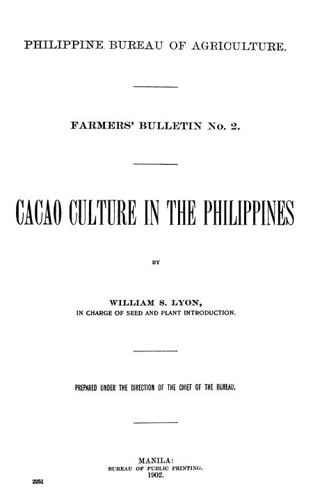 Cacao Culture in the Philippines cover