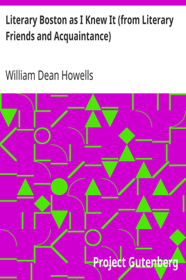 Literary Boston as I Knew It (from Literary Friends and Acquaintance) cover