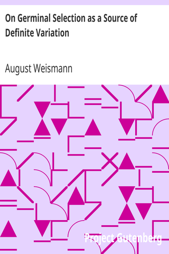 On Germinal Selection as a Source of Definite Variation cover