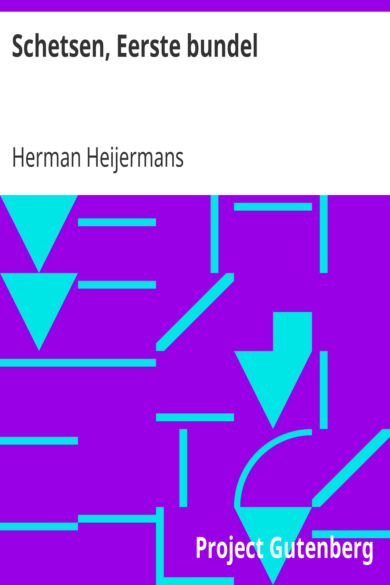 Schetsen, Eerste bundel cover