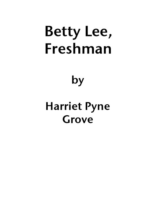 Betty Lee, Freshman cover