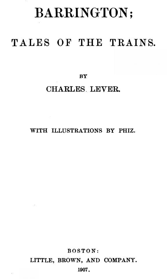 Barrington. Volume 2 (of 2) cover